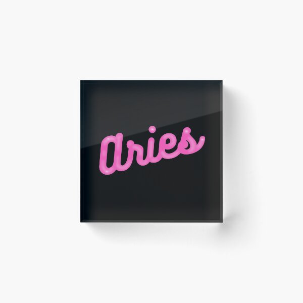 Item preview, Aries - Zodiac Pink Shiny Letters designed and sold by Gerhanj.