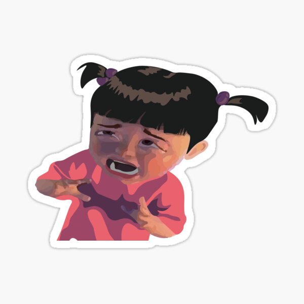 Crying Boo Meme Sticker.