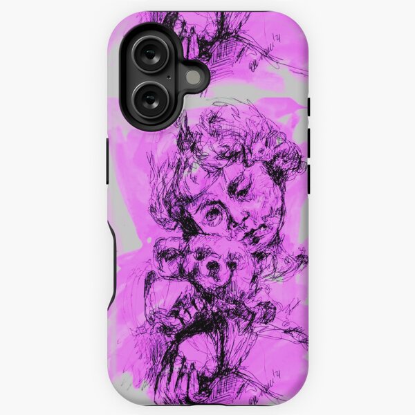 Item preview,  Girl with teddy - pink designed and sold by Nicole Leidenfrost.