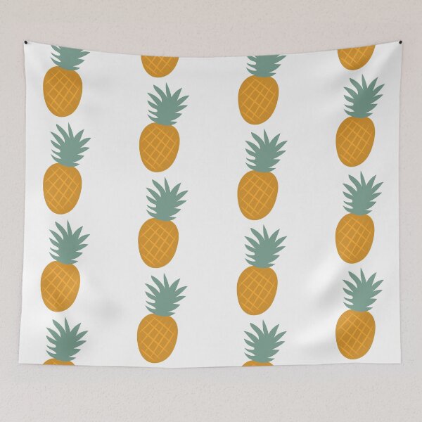 Item preview, Boho Aesthetic Pineapple Mustard, Sage, White Background designed and sold by DesignLabMedia.