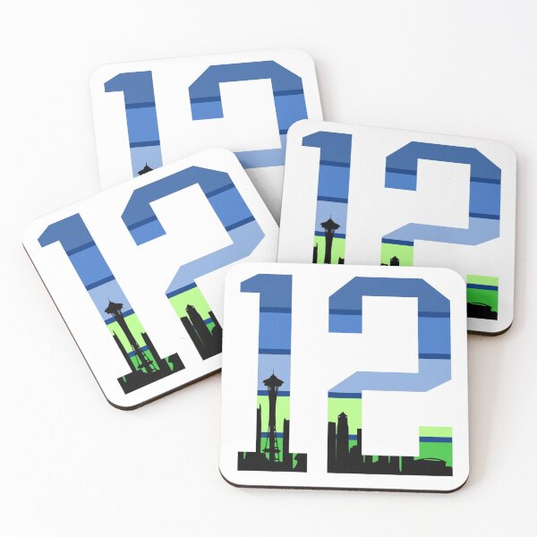 Item preview, Seattle 12's Football Sports Fan Cityscape skyline designed and sold by UpwardSpin.