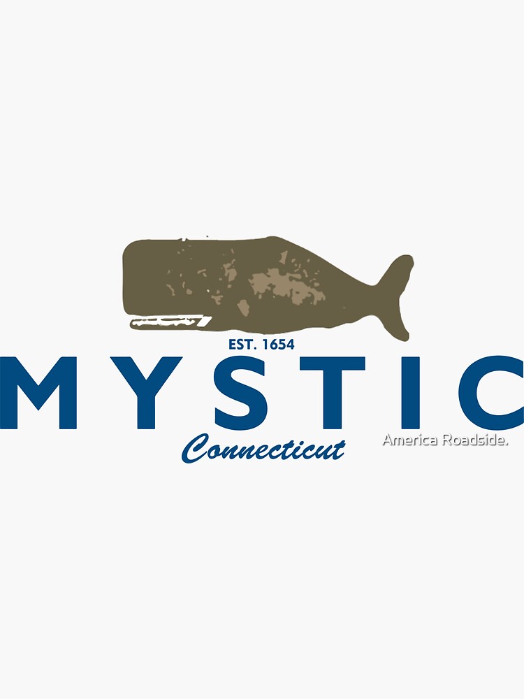 "Mystic Connecticut." Sticker for Sale by America Roadside. Redbubble