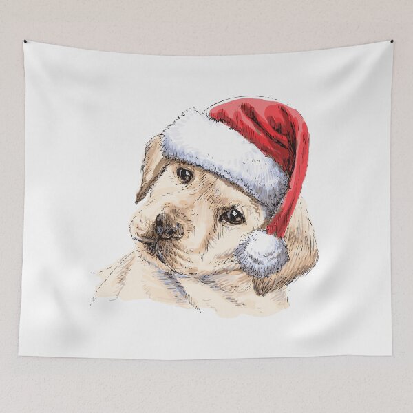 Item preview, Labrador Retriever with Santa Claus hat designed and sold by deepakrode7.