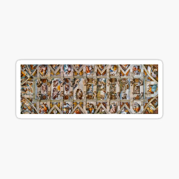 Ceiling of the sistine chapel in the Vatican, Rome, Italy Sticker