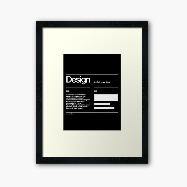 Design Framed Art Print