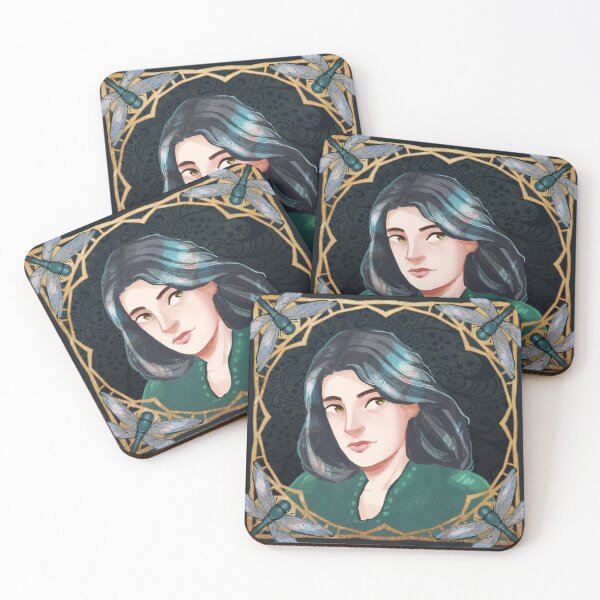 Item preview, Dragonfly Lady with Gold Frame designed and sold by Natalie Viola .