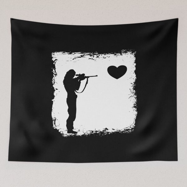 Item preview, A Woman With A Gun Aims At A Heart designed and sold by Paulina Vanlife.