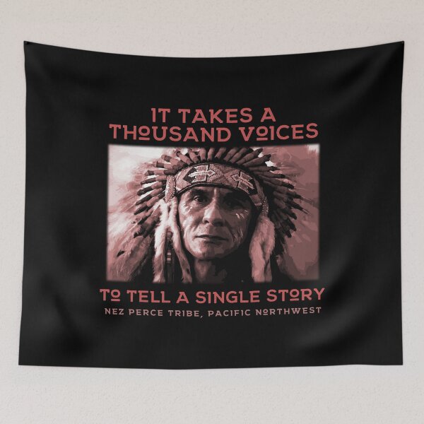 Item preview, It Takes a Thousand Voices, Native American Proverb Nez Perce Tribe Gift designed and sold by Proverbial Wisdom Design.
