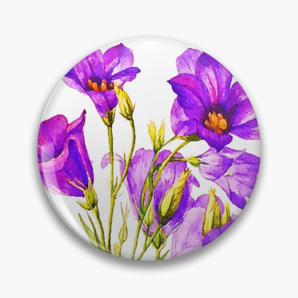 Item preview, Texas Bluebell Eustoma Russellianum Watercolor painting designed and sold by Terry Bain.