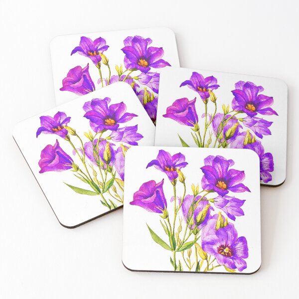 Item preview, Texas Bluebell Eustoma Russellianum Watercolor painting designed and sold by Terry Bain.