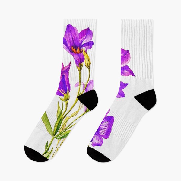 Item preview, Texas Bluebell Eustoma Russellianum Watercolor painting designed and sold by Terry Bain.