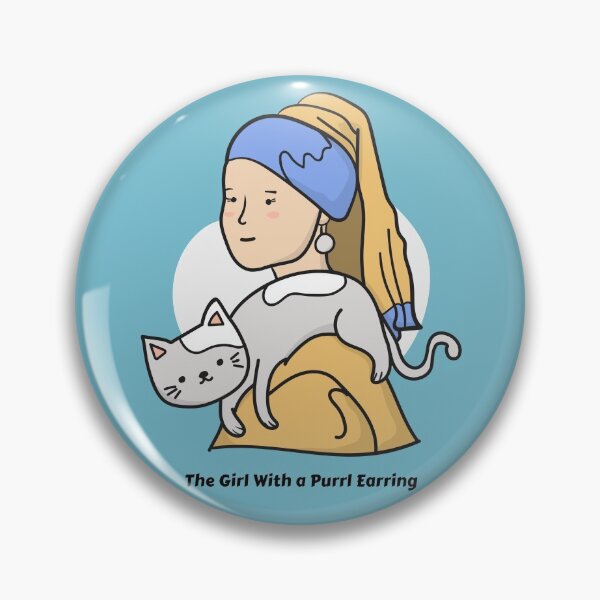 Item preview, The Girl With A Purrl Earring designed and sold by SquishStitches.