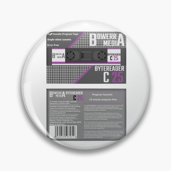 Item preview, Bowerr Media Bytereader C25 Computer Cassette (front and back) designed and sold by B-96-J.