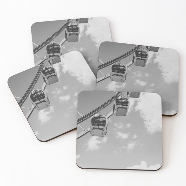 Item preview, Observation wheel on blue sky, black and white version designed and sold by resket.