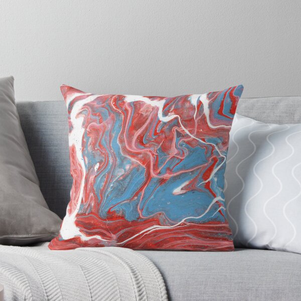 Item preview, Pour painting - Blue, red and white designed and sold by Captain Chromatic.