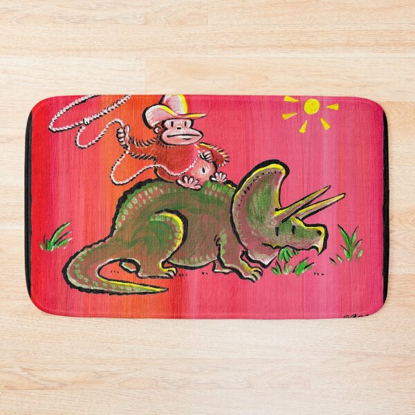 Item preview, Cowboy Ape Rides Triceratops designed and sold by Walter Moore.