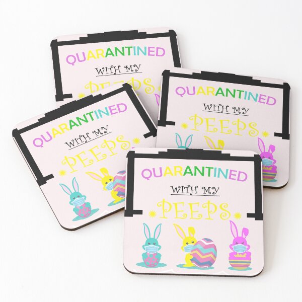 Item preview, Quarantined With My Peeps, Happy Easter Day black version designed and sold by zakariadesigner.