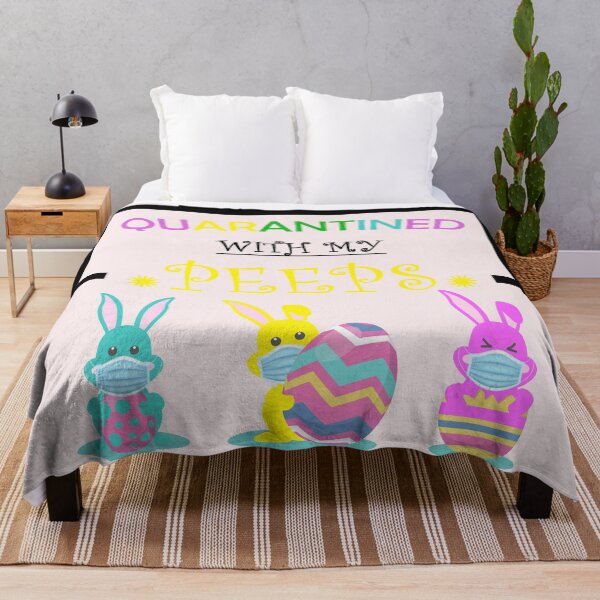 Item preview, Quarantined With My Peeps, Happy Easter Day black version designed and sold by zakariadesigner.