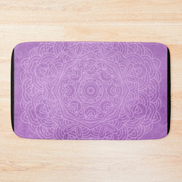 Item preview, Yoga mandala scrub pastel pink on marble background designed and sold by Yogawoman.