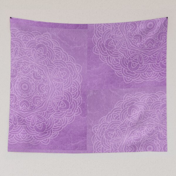 Item preview, Yoga mandala scrub pastel pink on marble background designed and sold by Yogawoman.