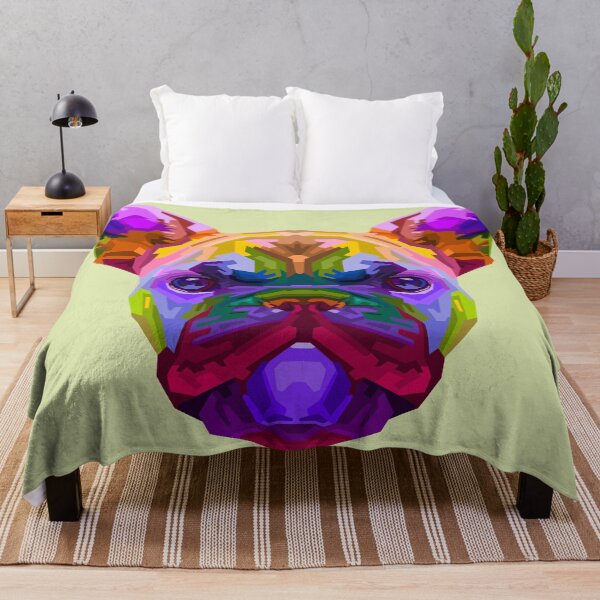 Item preview, Colorful French Bulldog on Geometric Pop Art Style designed and sold by faudeltn.