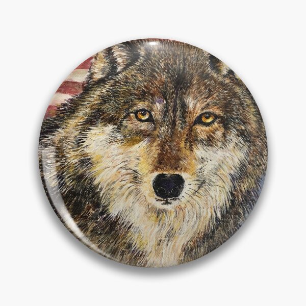Item preview, Wolf & Flag designed and sold by Phyllis Moser.