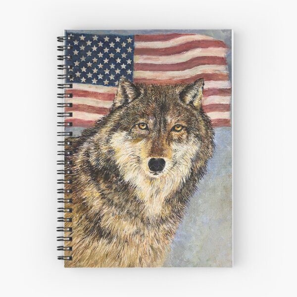 Item preview, Wolf & Flag designed and sold by Phyllis Moser.