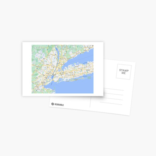 NEW YORK CITY - MAPS - GOOGLE MAPS - SMART PEOPLE Postcard