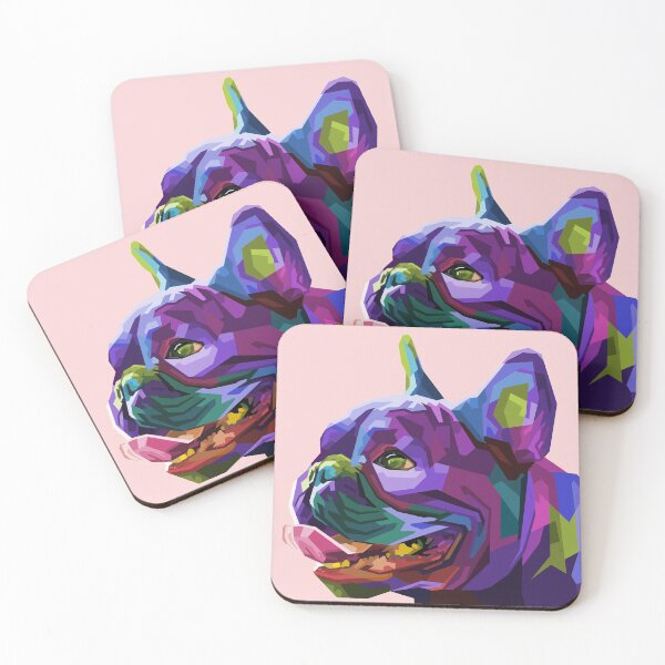 Item preview, Colorful Pug Head Dog on Geometric Pop Art Style designed and sold by faudeltn.