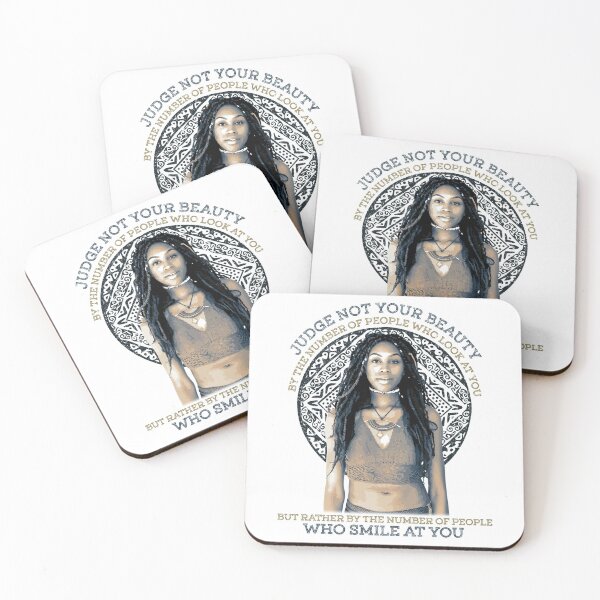 Item preview, Judge Not Your Beauty, African Saying, Proverb, Smiling, African Pattern Design, Africa Gift designed and sold by Proverbial Wisdom Design.