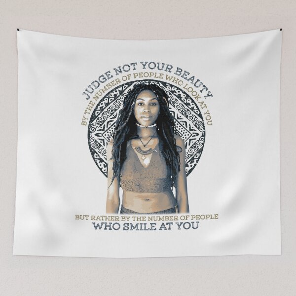 Item preview, Judge Not Your Beauty, African Saying, Proverb, Smiling, African Pattern Design, Africa Gift designed and sold by Proverbial Wisdom Design.