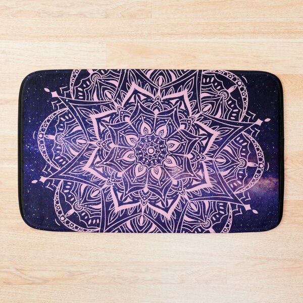 Item preview, Yoga mandala scrub pink space backgound designed and sold by Yogawoman.