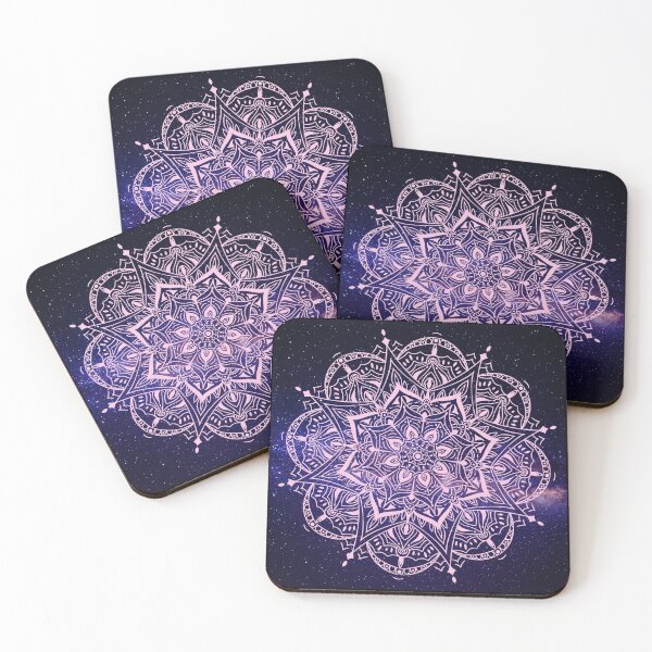 Item preview, Yoga mandala scrub pink space backgound designed and sold by Yogawoman.