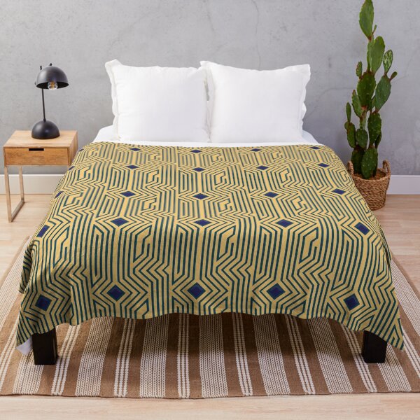 Item preview, Art Deco in Gold and Blue With Jewels - Seamless Pattern designed and sold by Retro Art Factory.