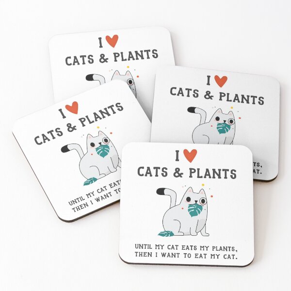 Item preview, I Love Cats and Plants - Until My Cat Eats My Plants designed and sold by SeaAndLight.