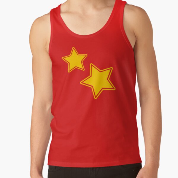 Pixel Robot Star White Cropped Tank Top