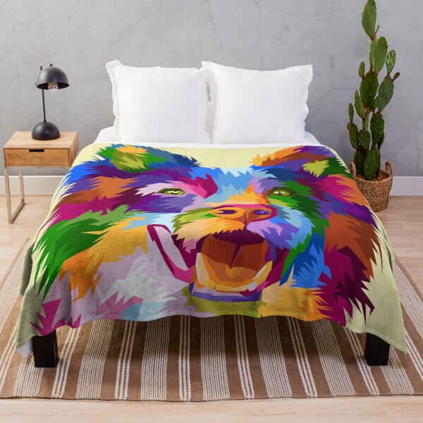 Item preview, Colorful Border Collie Head Dog on Geometric Pop Art Style designed and sold by faudeltn.
