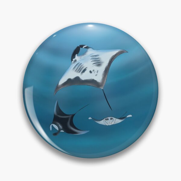 Item preview, Manta rays swimming happily in the ocean designed and sold by Brushes with Nature.