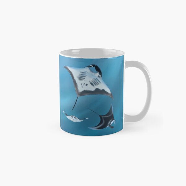 Artikel-Vorschau von Mantas schwimmen fröhlich im Meer, designt und verkauft von Brushes with Nature.