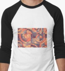 Colorful Abstract Geometric Pattern Men's Baseball ¾ T-Shirt