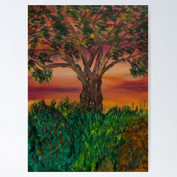 Item preview, Bottle Brush Tree at sunset designed and sold by James Bryron Love.