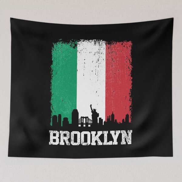 Item preview, Vintage Brooklyn Italian Flag NY Skyline Pride designed and sold by pixeljamz.