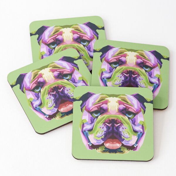 Item preview, Colorful English bulldog on Geometric Pop Art Style designed and sold by faudeltn.