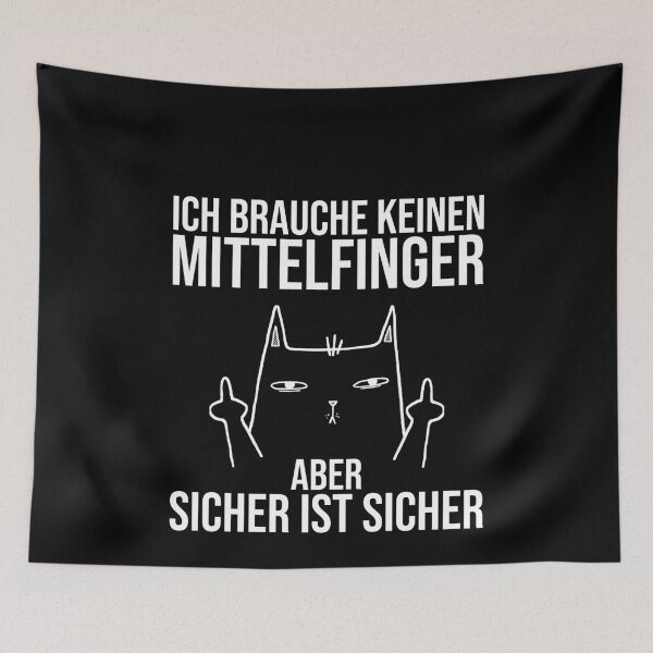 Artikelvorschau, Ich Brauche Keinen Mittelfinger Aber Sicher Ist Sicher entworfen und verkauft von leofel.