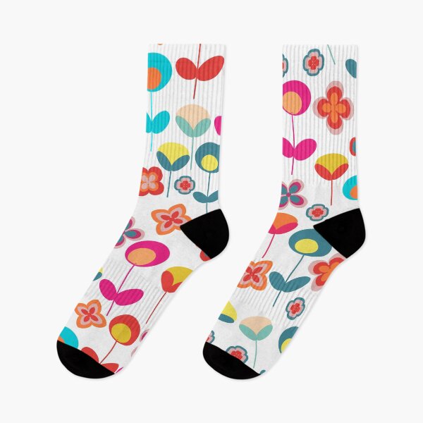 Item preview, Mid-Century Modern Art | Retro 60s/70s Flowers 1.0 designed and sold by Old Urban Farmhouse Design Studio.