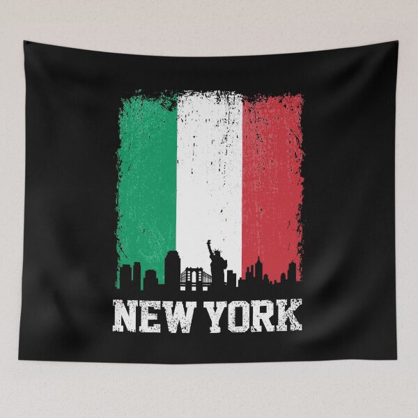 Item preview, Vintage New York Italian Flag NYC Skyline Pride designed and sold by pixeljamz.
