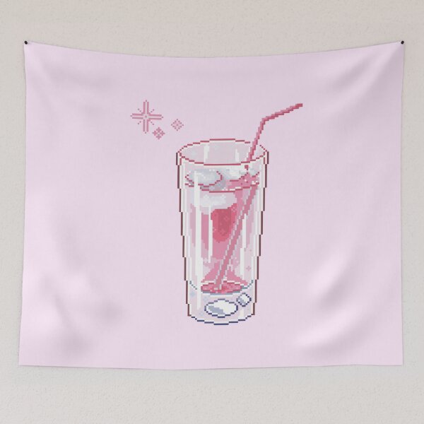 Item preview, Kawaii Pixel Pink Drink designed and sold by JKawaiiCo.