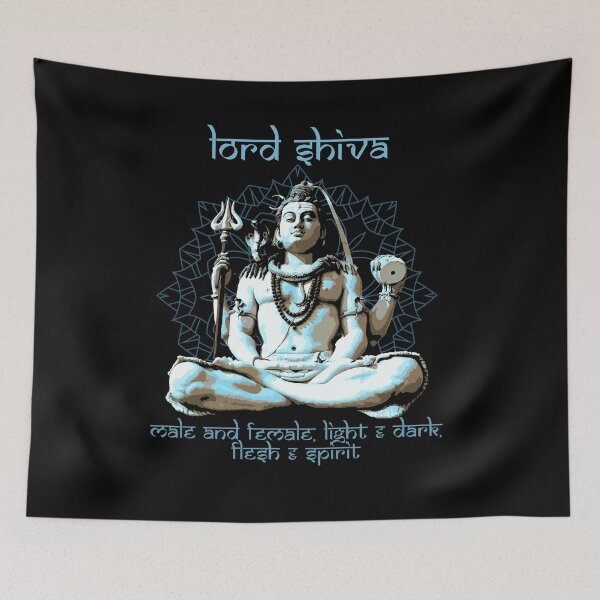 Item preview, Lord Shiva, Male & Female, Light & Dark, Flesh & Spirit, Hindu God, Hindu Proverb, Hindu Gift  designed and sold by Proverbial Wisdom Design.