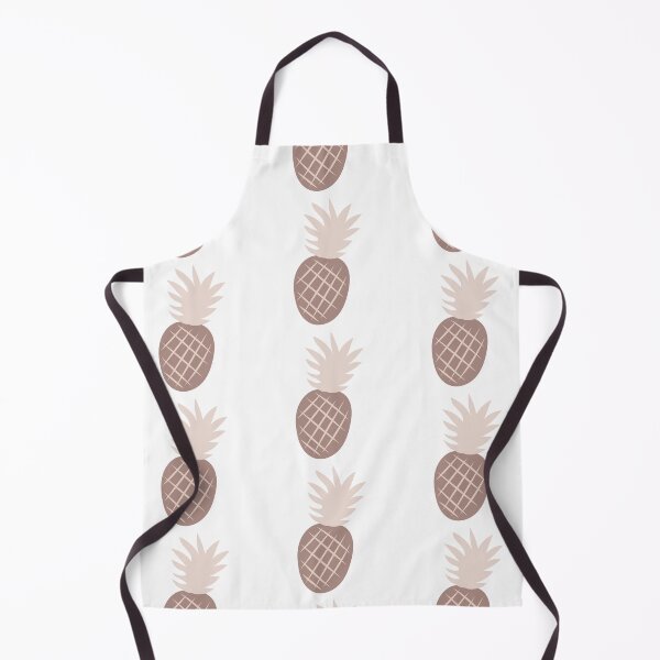 Item preview, Boho Aesthetic Pineapple Beige Monochrome White Background designed and sold by DesignLabMedia.