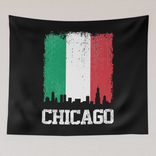 Item preview, Vintage Chicago Italian Flag Skyline Pride designed and sold by pixeljamz.